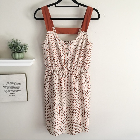 Lush Dresses & Skirts - 🌵 LUSH Geometric Print Burnt Orange Dress